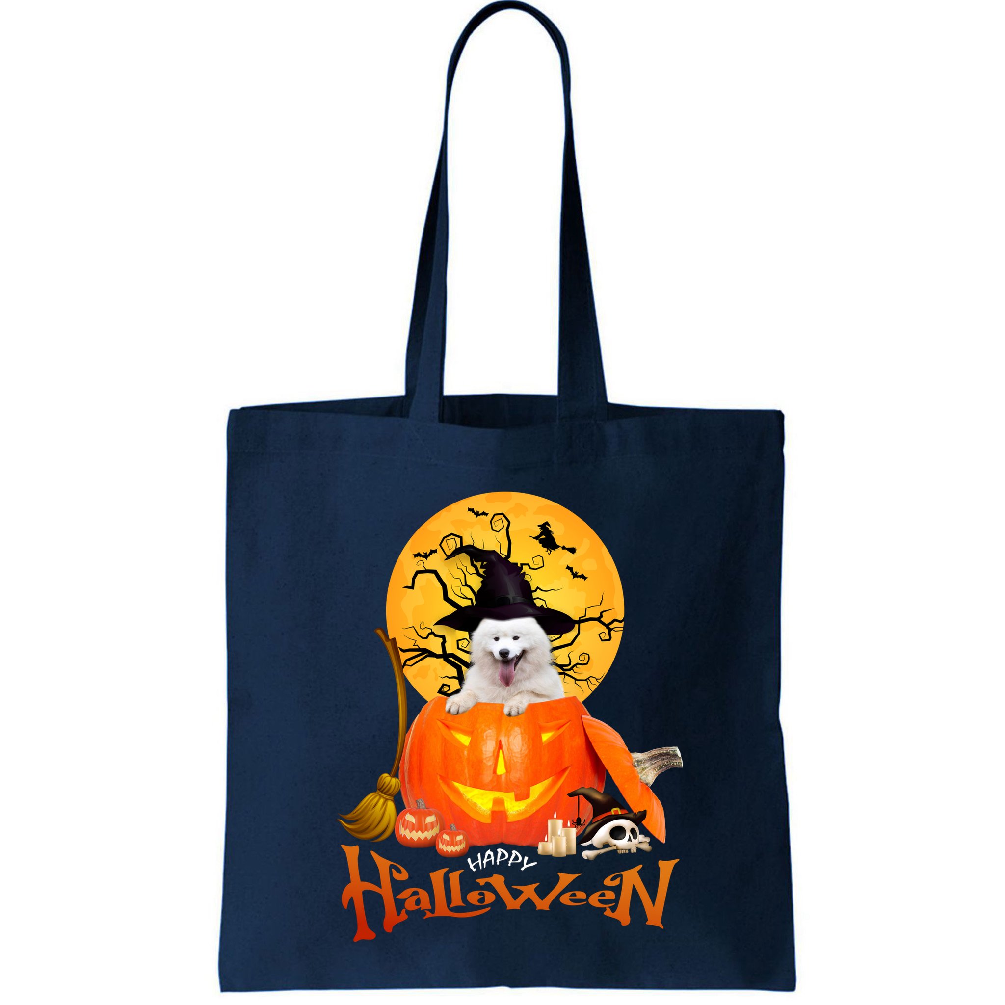 Funny Samoyed Spooky Halloween Bag