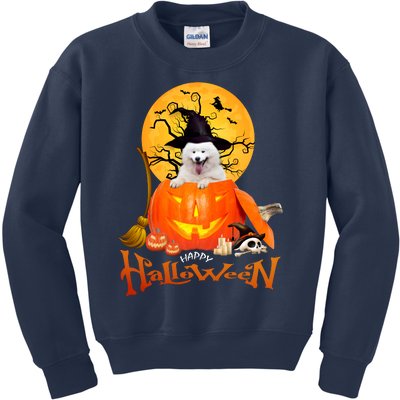 Funny Samoyed Spooky Halloween Kids Sweatshirt