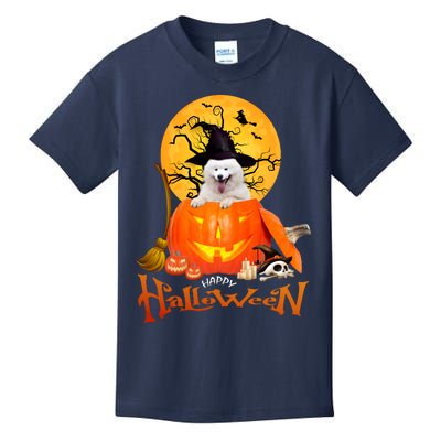 Funny Samoyed Spooky Halloween Kids T-Shirt