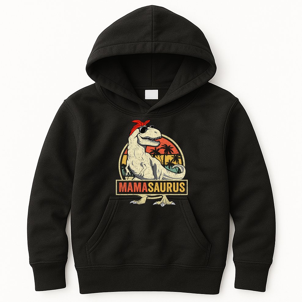 Family Saurus S Store Mamasaurus T Rex Dinosaur Funny Mother's Day Gifts Mom Mommy Unisex Adult Kids Hoodie