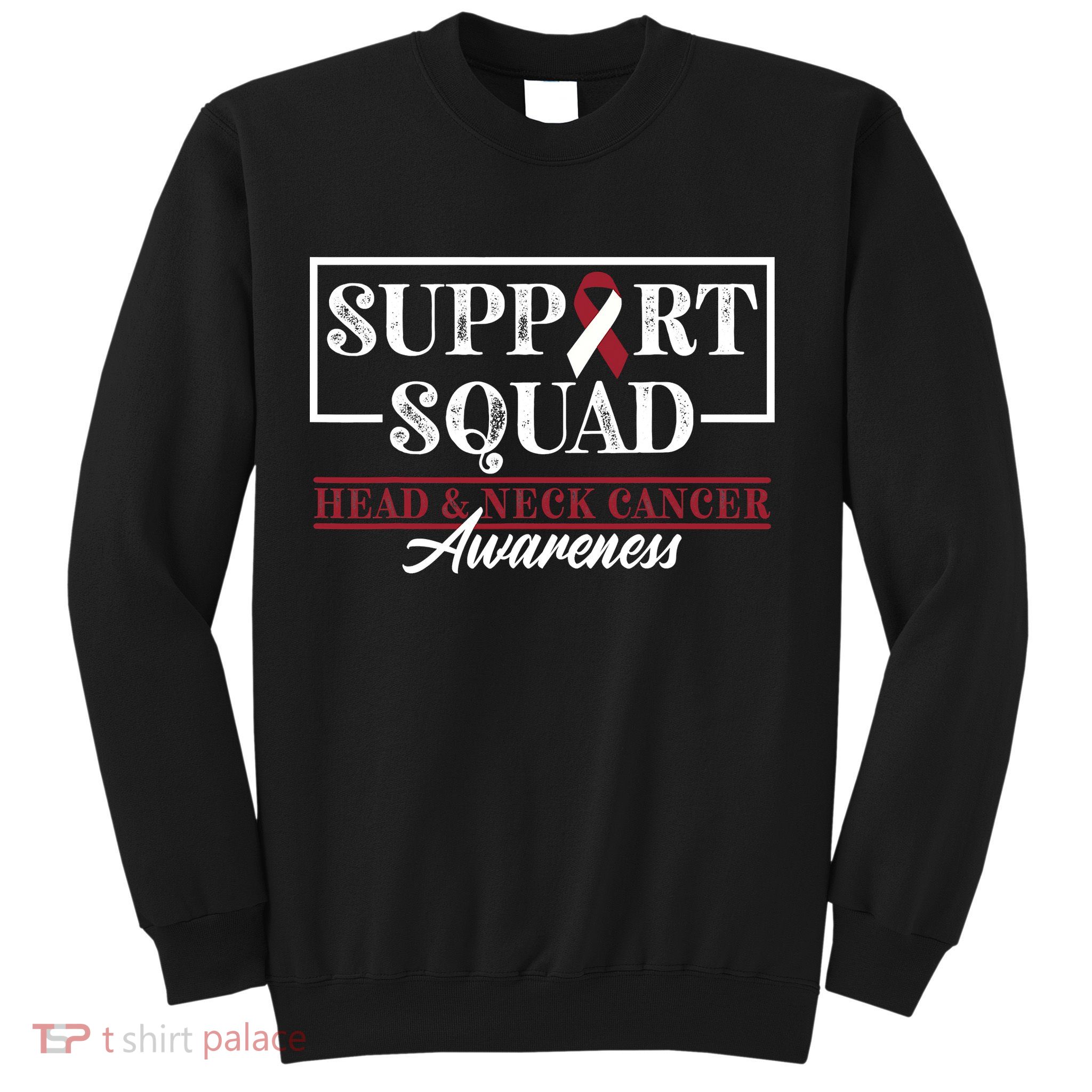 Funny Support Squad I HNSCC Head And Neck Cancer Awareness Sweatshirt