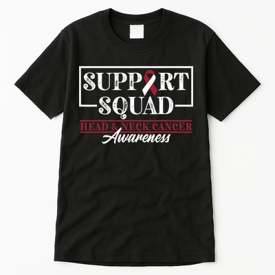 Funny Support Squad I HNSCC Head And Neck Cancer Awareness Tall T-Shirt