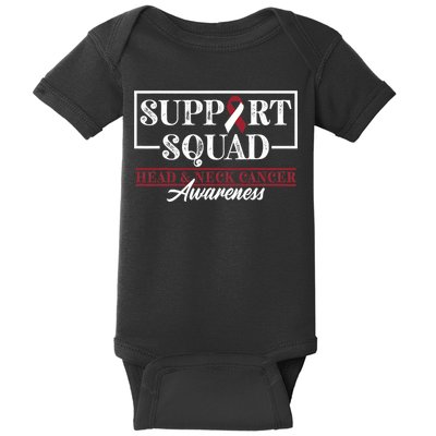 Funny Support Squad I HNSCC Head And Neck Cancer Awareness Baby Bodysuit