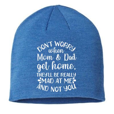 Funny Sitter Sitting Nanny Gift Sustainable Beanie