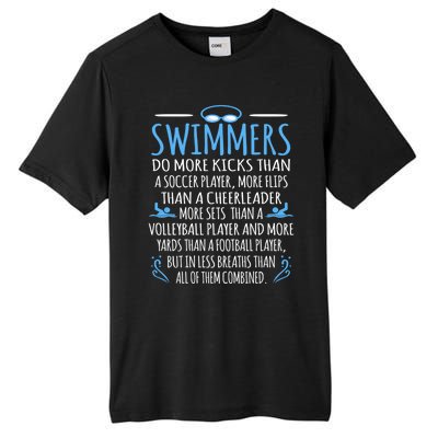 Funny Swim Swimmer Water Sports Athlete Player Graphic Gift Tall Fusion ChromaSoft Performance T-Shirt