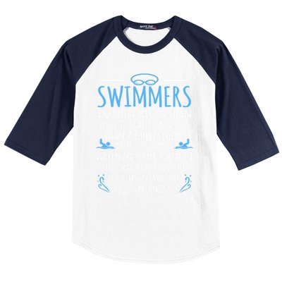 Funny Swim Swimmer Water Sports Athlete Player Graphic Gift Baseball Sleeve Shirt