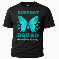 Funny Support Squad Ovarian Cancer Awareness Cooling Performance Crew T-Shirt