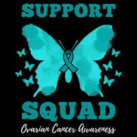 Funny Support Squad Ovarian Cancer Awareness Cooling Performance Crew T-Shirt