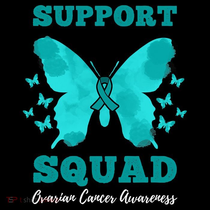Funny Support Squad Ovarian Cancer Awareness 7-Panel Snapback Hat