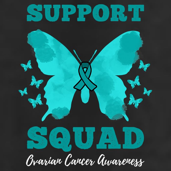 Funny Support Squad Ovarian Cancer Awareness 11oz C Handle Ceramic Mug