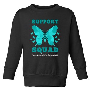 Funny Support Squad Ovarian Cancer Awareness Toddler Sweatshirt