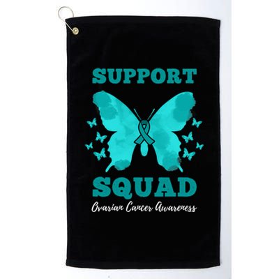 Funny Support Squad Ovarian Cancer Awareness Platinum Collection Golf Towel