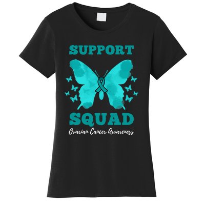 Funny Support Squad Ovarian Cancer Awareness Women's T-Shirt