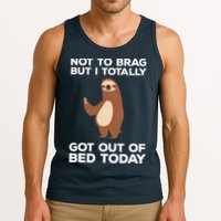 Funny Sloth Shirts Totally Got Out Of Bed Today Tank Top