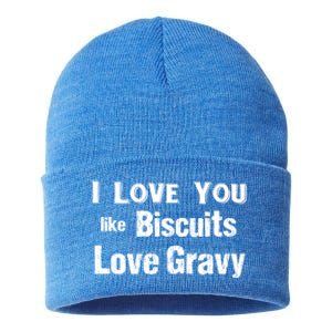 Funny Southern Sayings I Love You Like Biscuits Love Gravy Meaningful Gift Sustainable Knit Beanie