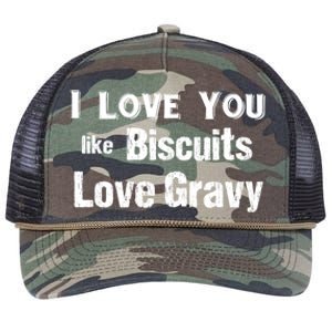 Funny Southern Sayings I Love You Like Biscuits Love Gravy Meaningful Gift Retro Rope Trucker Hat Cap