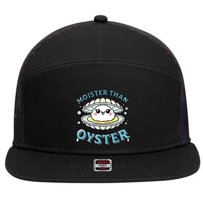 Funny Shucking Shellfish Seafood 7 Panel Mesh Trucker Snapback Hat
