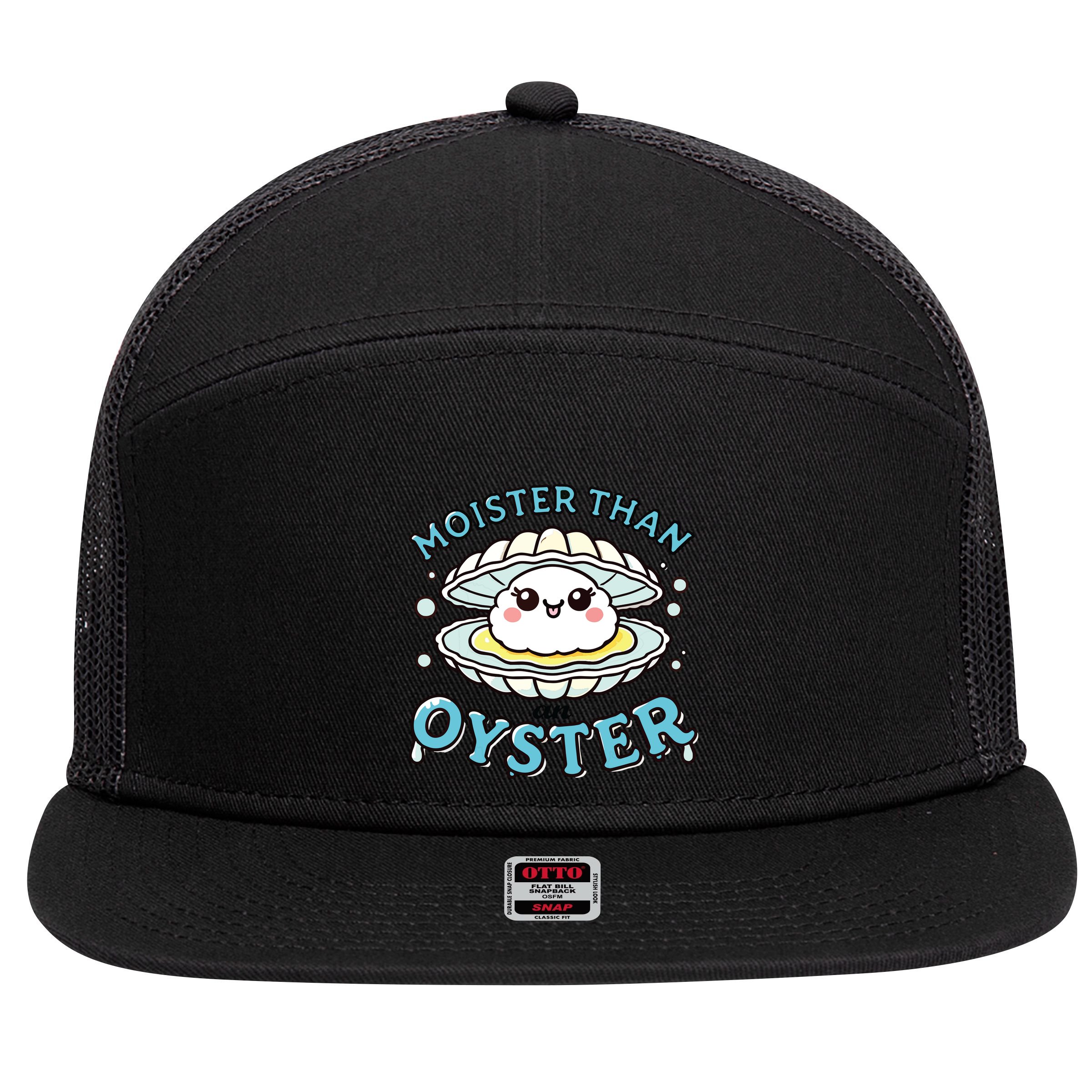 Funny Shucking Shellfish Seafood 7 Panel Mesh Trucker Snapback Hat
