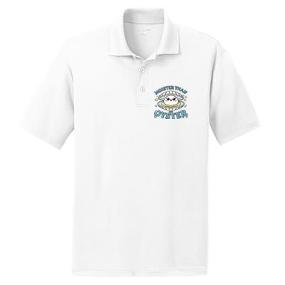 Funny Shucking Shellfish Seafood PosiCharge RacerMesh Polo