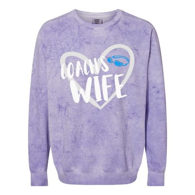 Funny Swimming Swim Team Coach's Wife Colorblast Crewneck Sweatshirt