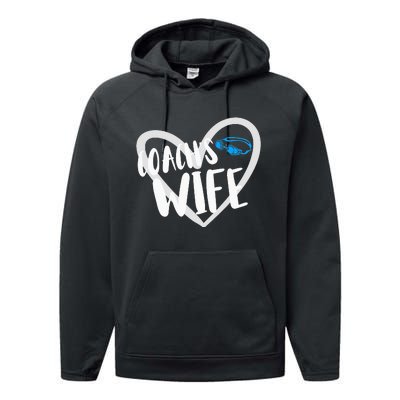 Funny Swimming Swim Team Coach's Wife Performance Fleece Hoodie