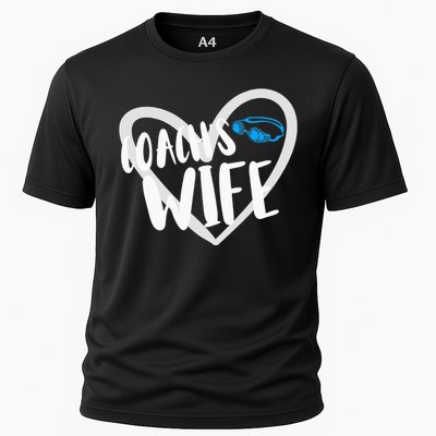 Funny Swimming Swim Team Coach's Wife Cooling Performance Crew T-Shirt