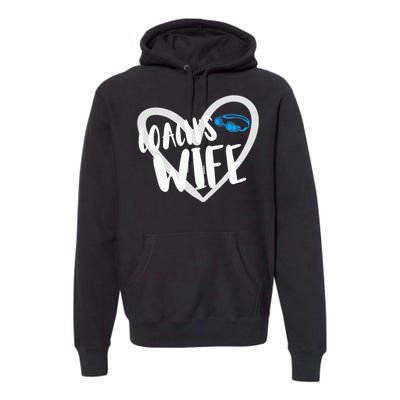 Funny Swimming Swim Team Coach's Wife Premium Hoodie