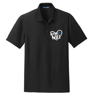 Funny Swimming Swim Team Coach's Wife Dry Zone Grid Polo