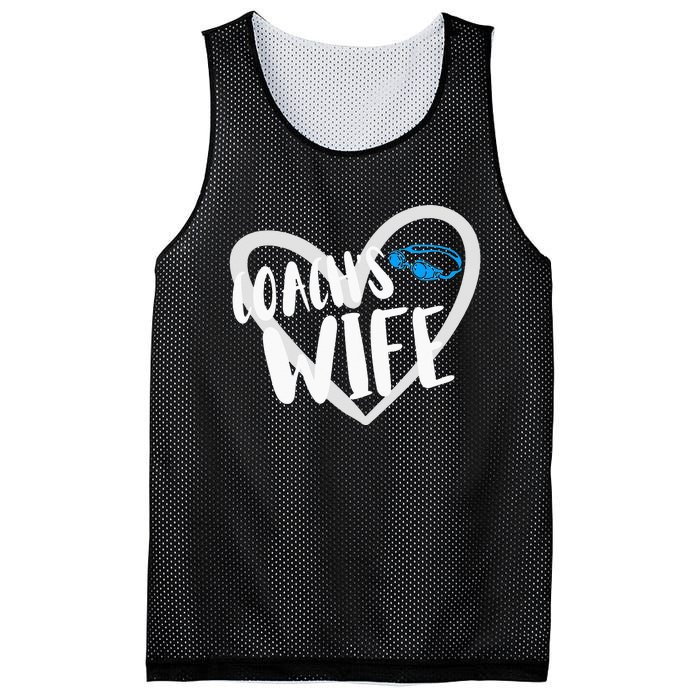 Funny Swimming Swim Team Coach's Wife Mesh Reversible Basketball Jersey Tank