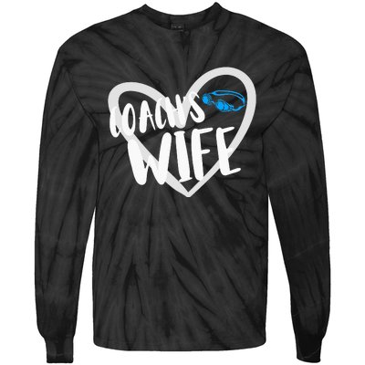 Funny Swimming Swim Team Coach's Wife Tie-Dye Long Sleeve Shirt