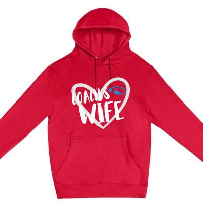 Funny Swimming Swim Team Coach's Wife Premium Pullover Hoodie