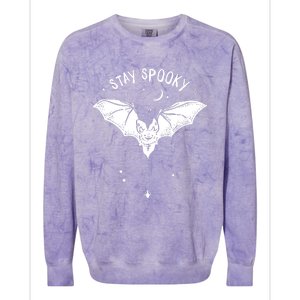 Funny Stay Spooky Cute Vampire Bat Halloween Colorblast Crewneck Sweatshirt