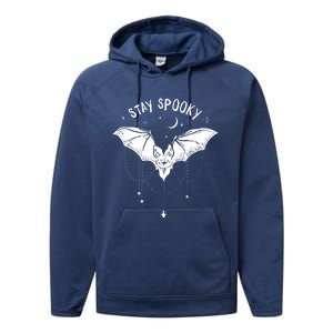 Funny Stay Spooky Cute Vampire Bat Halloween Performance Fleece Hoodie