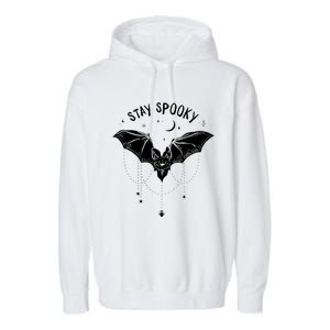 Funny Stay Spooky Cute Vampire Bat Halloween Garment-Dyed Fleece Hoodie