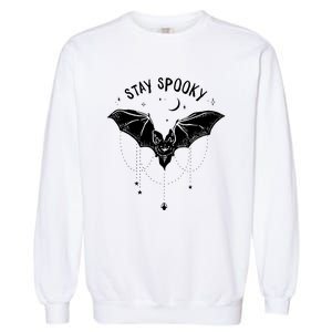 Funny Stay Spooky Cute Vampire Bat Halloween Garment-Dyed Sweatshirt