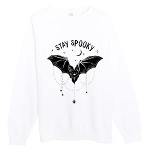 Funny Stay Spooky Cute Vampire Bat Halloween Premium Crewneck Sweatshirt