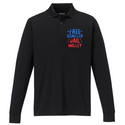 Free Stuart Scheller Jail Milley Performance Long Sleeve Polo