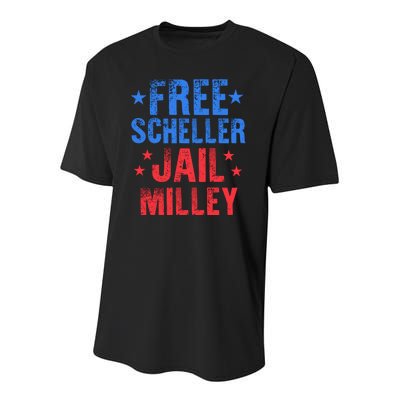 Free Stuart Scheller Jail Milley Youth Performance Sprint T-Shirt