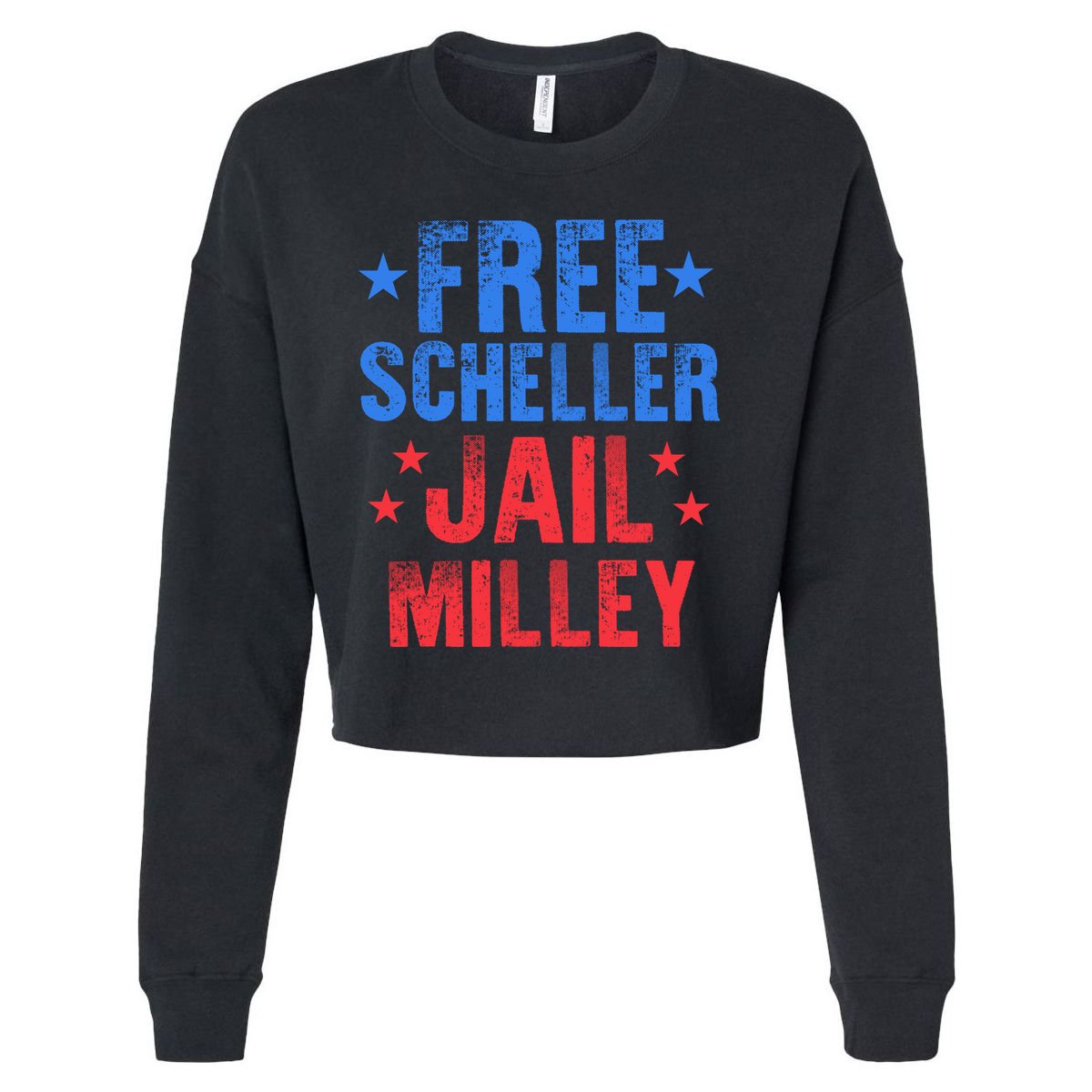 Free Stuart Scheller Jail Milley Cropped Pullover Crew