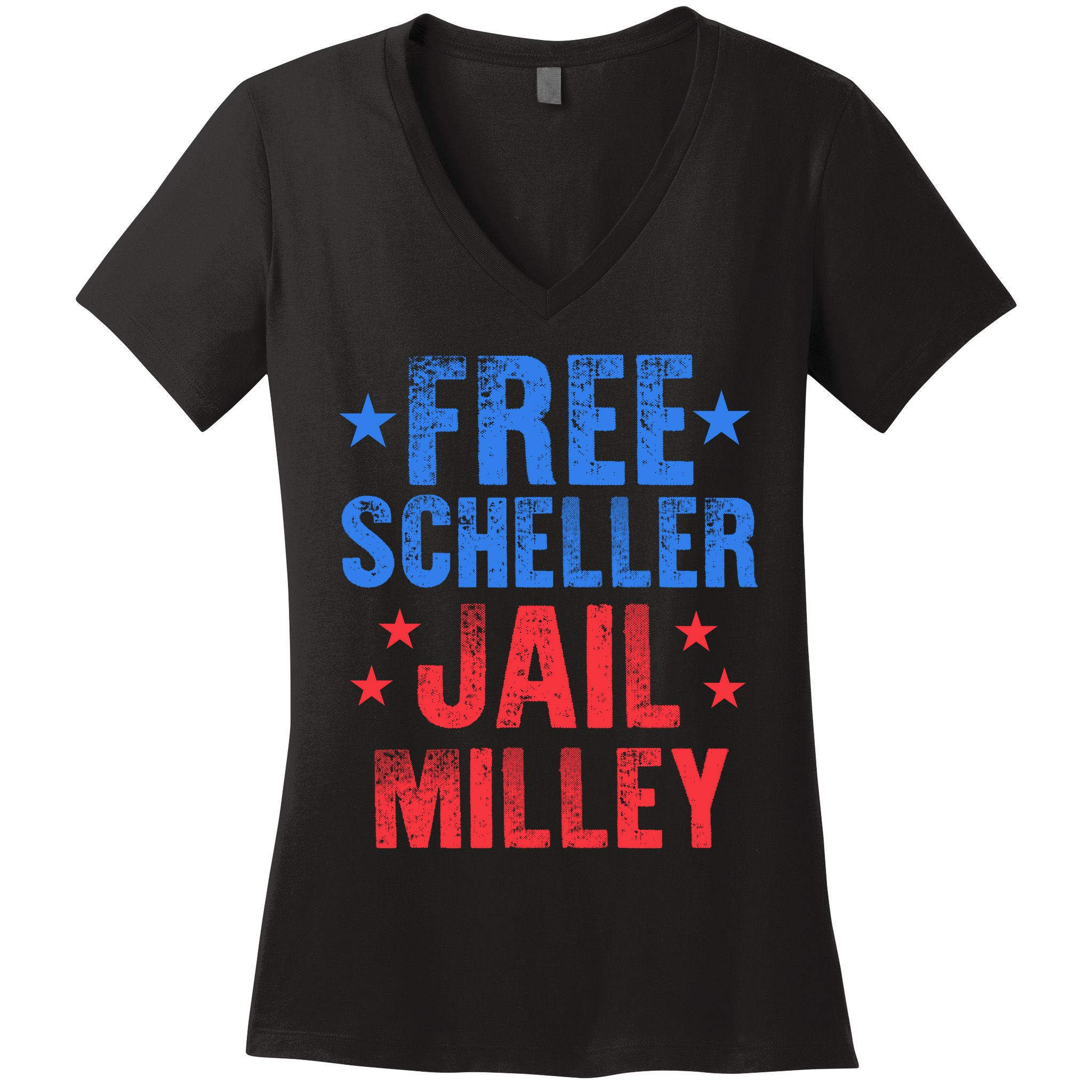 Free Stuart Scheller Jail Milley Women's V-Neck T-Shirt