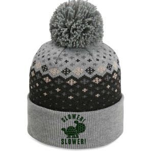 Funny Slower Slower Two Turtles The Baniff Cuffed Pom Beanie