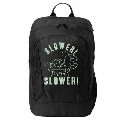 Funny Slower Slower Two Turtles City Backpack