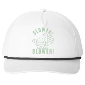 Funny Slower Slower Two Turtles Snapback Five-Panel Rope Hat