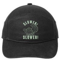 Funny Slower Slower Two Turtles 7-Panel Snapback Hat