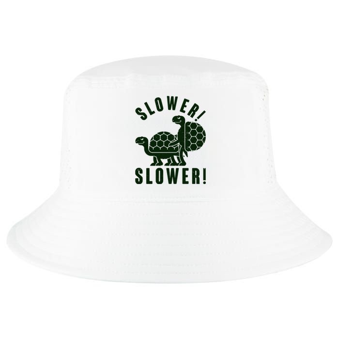 Funny Slower Slower Two Turtles Cool Comfort Performance Bucket Hat