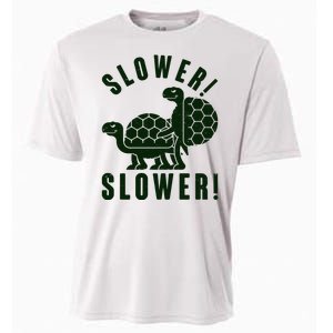 Funny Slower Slower Two Turtles Cooling Performance Crew T-Shirt