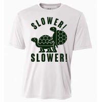 Funny Slower Slower Two Turtles Cooling Performance Crew T-Shirt