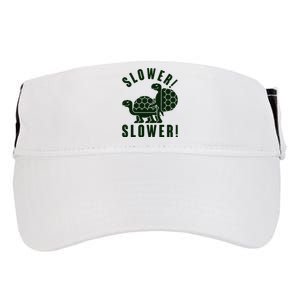 Funny Slower Slower Two Turtles Adult Drive Performance Visor