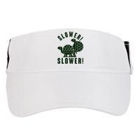 Funny Slower Slower Two Turtles Adult Drive Performance Visor