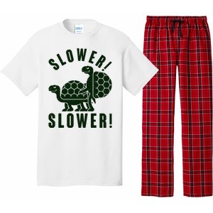 Funny Slower Slower Two Turtles Pajama Set